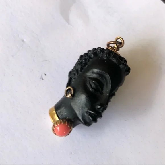 Italy vintage Blackamoor pendant